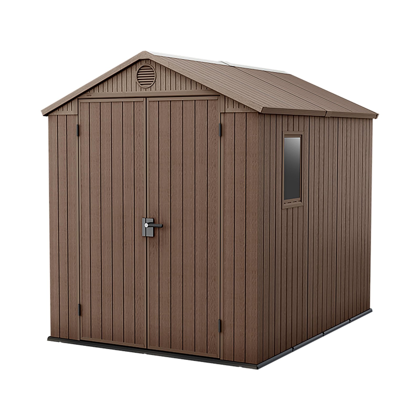 6 x 8 ft Outdoor Resin Storage Shed with Double Doors, Window & Heavy-Duty Floor – Plastic Backyard Shed - Image 17