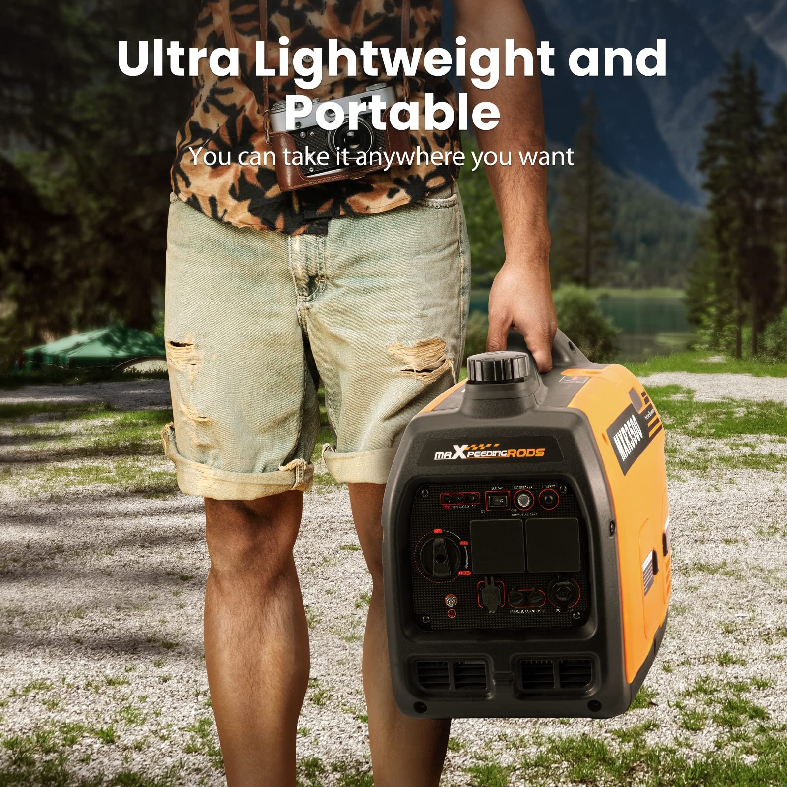 3300W Gas Inverter Generator – Portable Generator with Parallel Kit, 8 Hr Runtime - Image 3