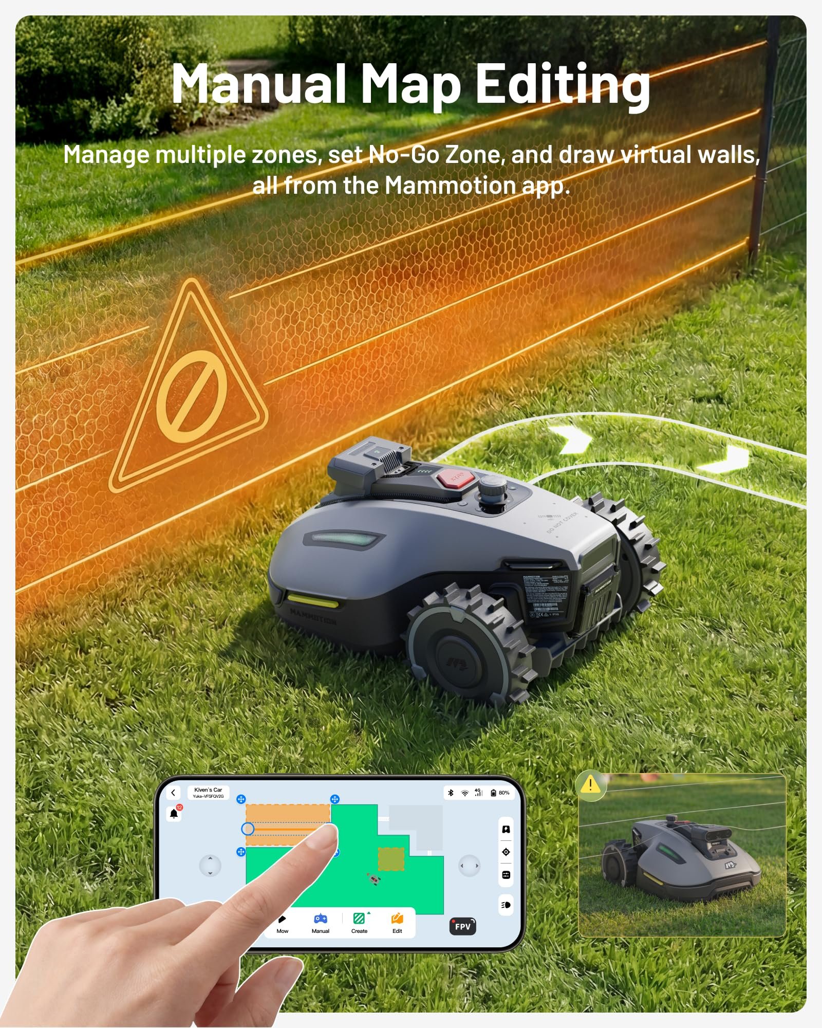 Mammotion YUKA mini 2 500 Robot Lawn Mower – Wire-Free AI Vision Robotic Mower for Small Lawns up to 0.12 Acre - Image 6