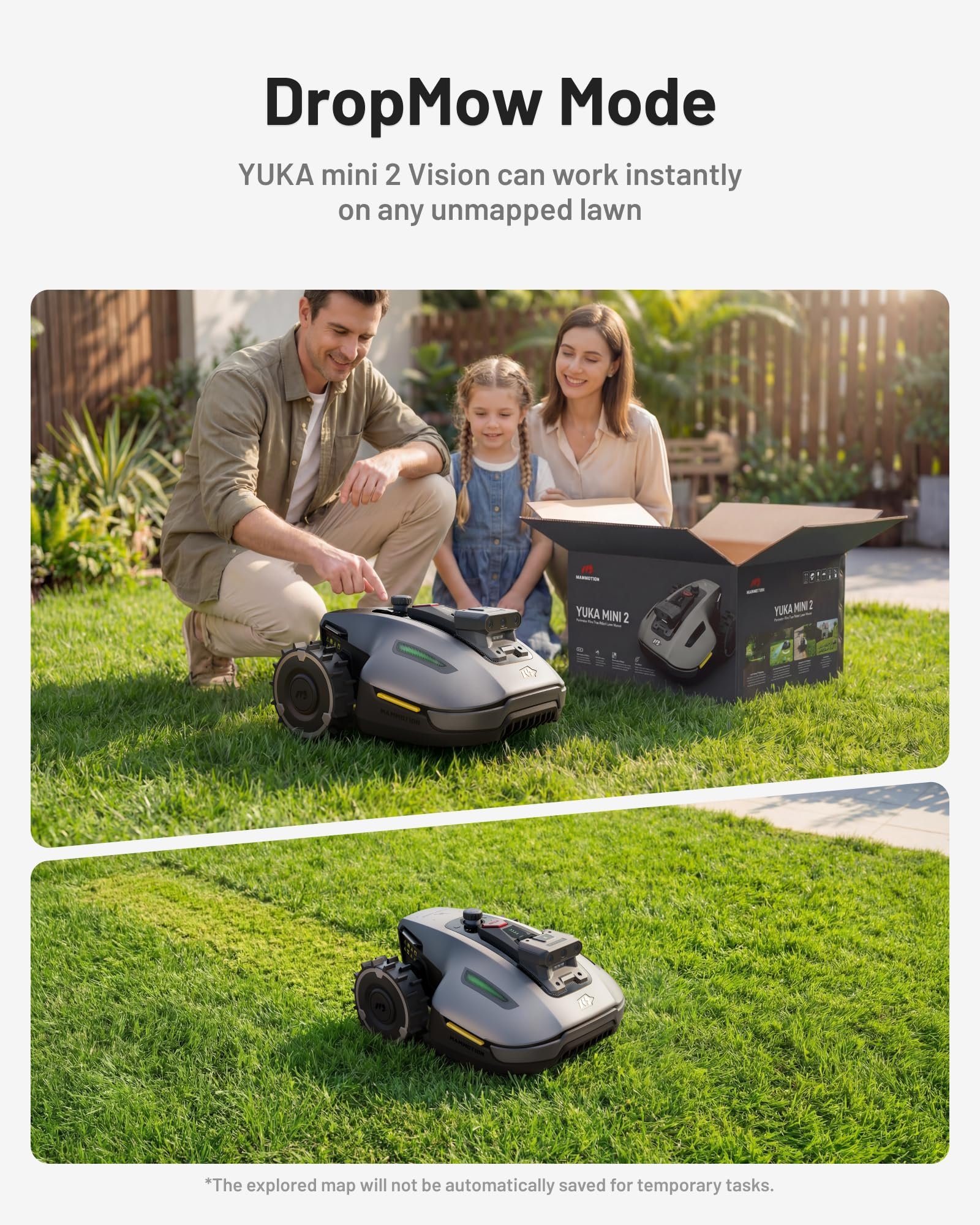 Mammotion YUKA mini 2 500 Robot Lawn Mower – Wire-Free AI Vision Robotic Mower for Small Lawns up to 0.12 Acre - Image 4
