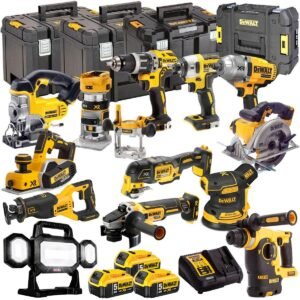 DEWALT 20V MAX XR 13 Tool Combo Kit with 3 x 5.0Ah Batteries – Drill, Impact Driver & Rotary Hammer (T4TKIT-487)