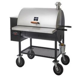 Pitts & Spitts Maverick 850 Wood Pellet Grill & Smoker with Wheel Upgrade – Stainless Steel