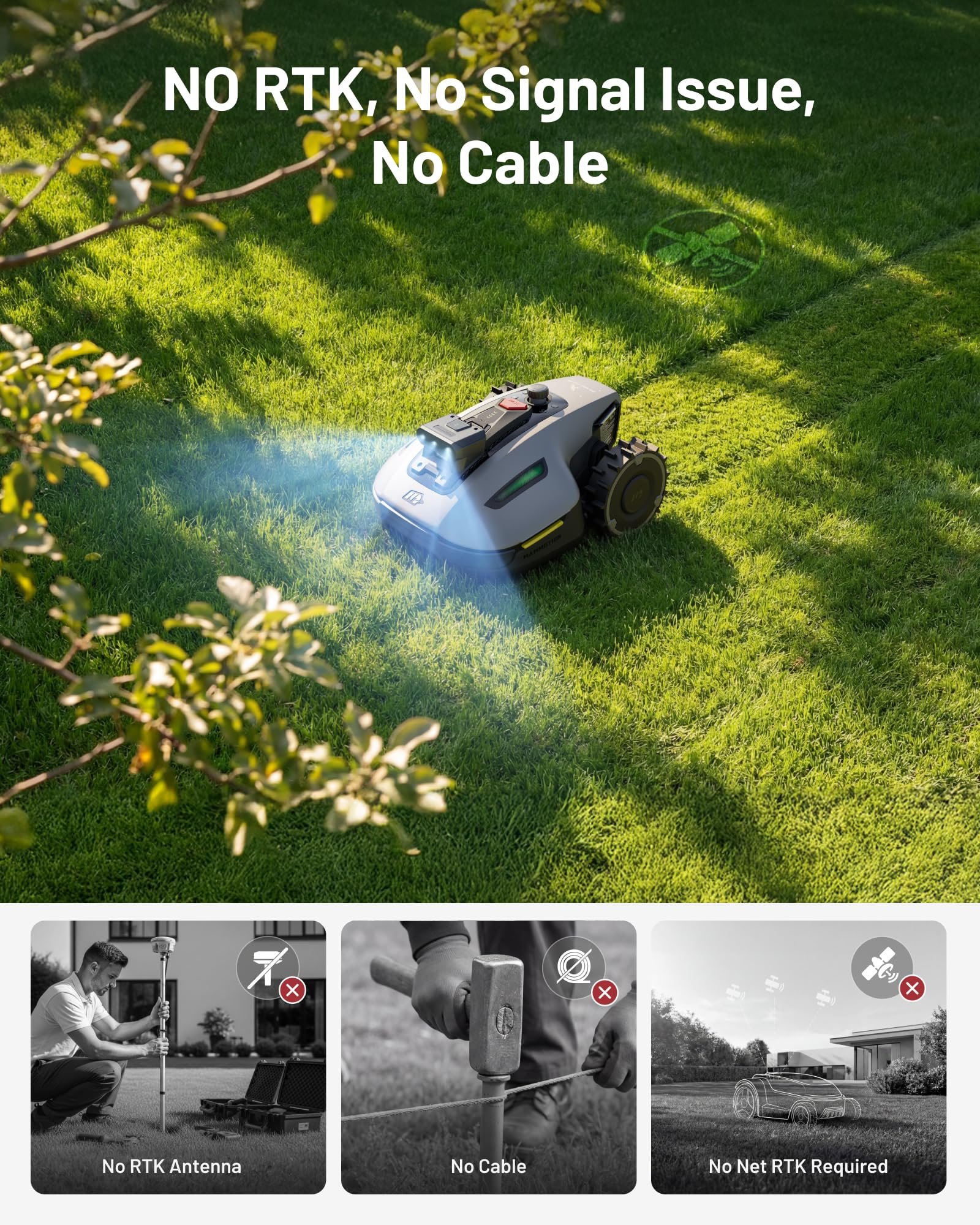 Mammotion YUKA mini 2 500 Robot Lawn Mower – Wire-Free AI Vision Robotic Mower for Small Lawns up to 0.12 Acre - Image 3