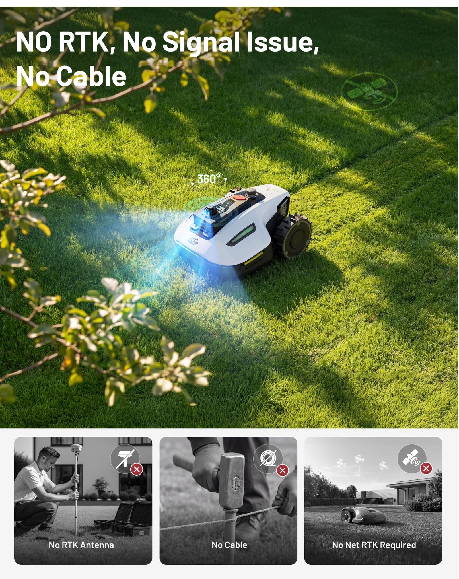 Mammotion YUKA mini 2 1000 Robot Lawn Mower – Wire-Free AI Vision Robotic Mower for Lawns up to 0.25 Acre - Image 2