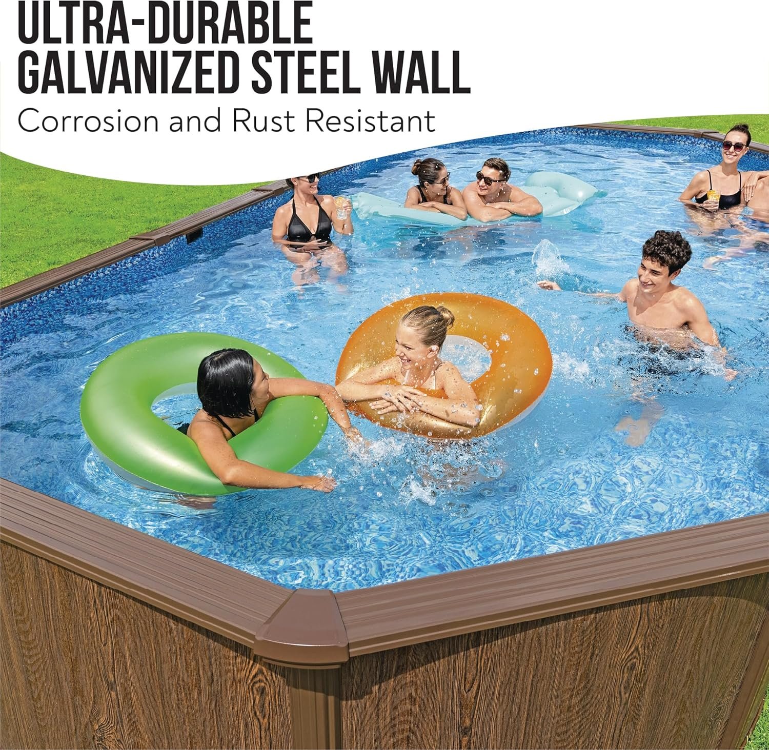 Bestway Hydrium 24 ft Oval Above Ground Pool Set – Steel Wall Swimming Pool with Sand Filter Pump - Image 3