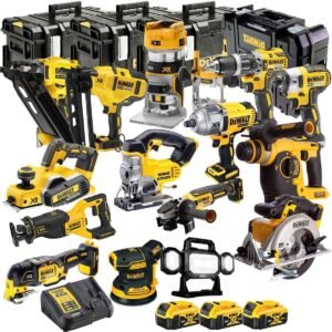 DEWALT 20V MAX XR 15 Tool Combo Kit with 3 x 5.0Ah Batteries & Charger – Brushless Cordless Tool Set (DCKT4T15B4)