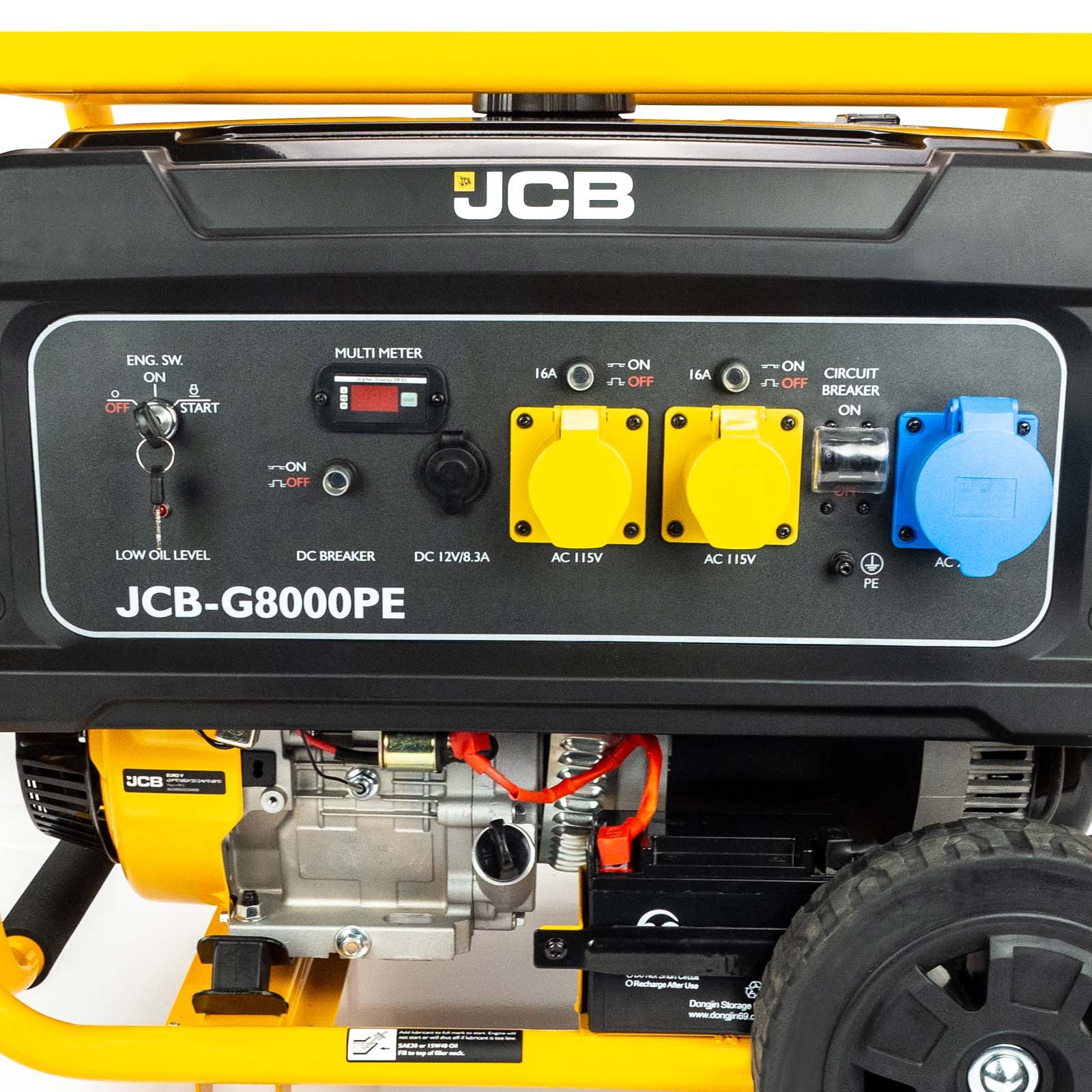 G8000PE 7900W Gas Jobsite Generator 457cc – 120V/240V Electric & Recoil Start Portable Generator - Image 8