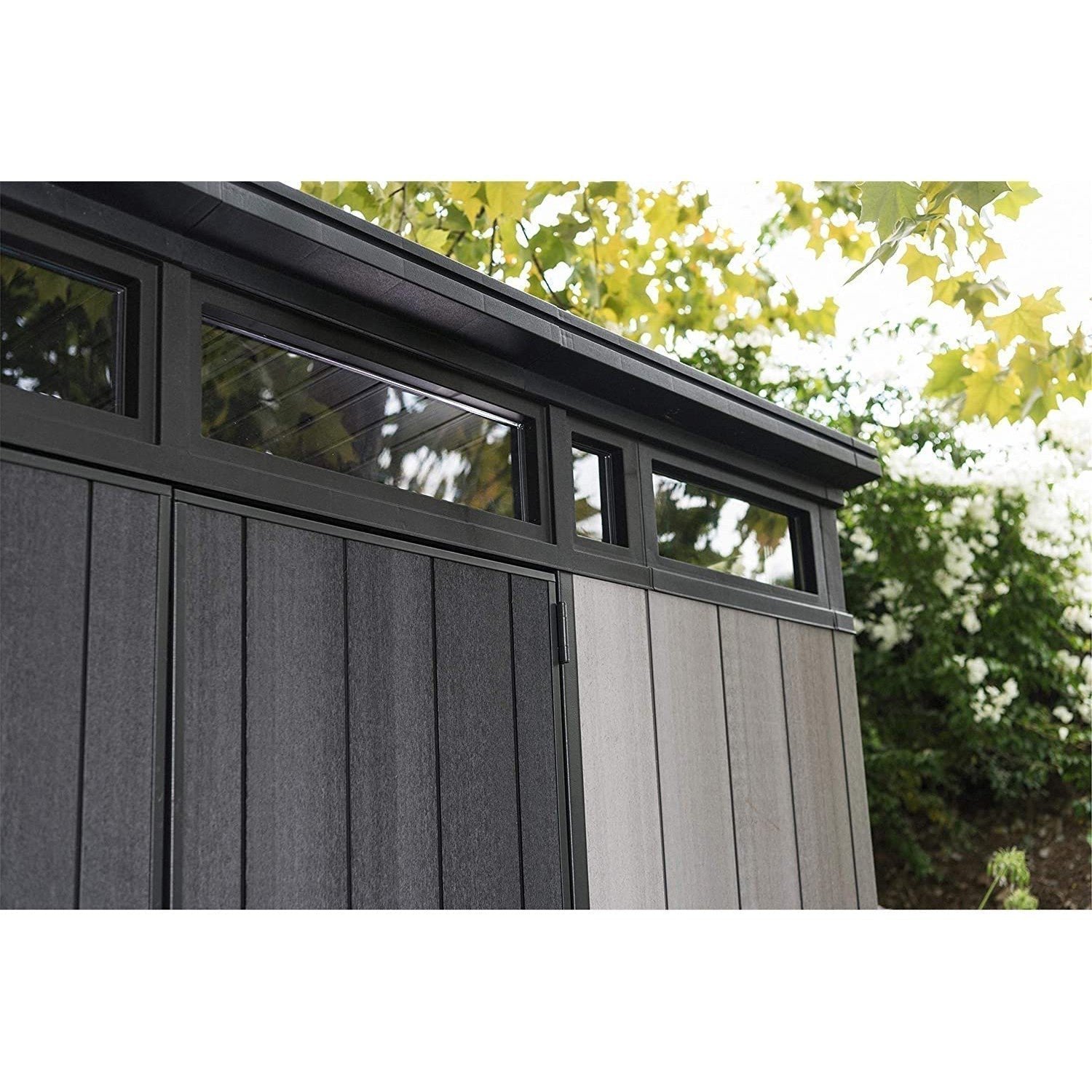 Keter Artisan 11 x 7 ft Resin Storage Shed – Heavy Duty Pent Roof Outdoor Shed, Gray - Image 10