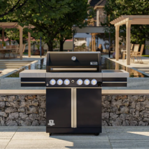 Mont Alpi Supreme 470 Carted Gas Grill – Stainless Steel 4-Burner BBQ Grill with Side Burner (S-470)