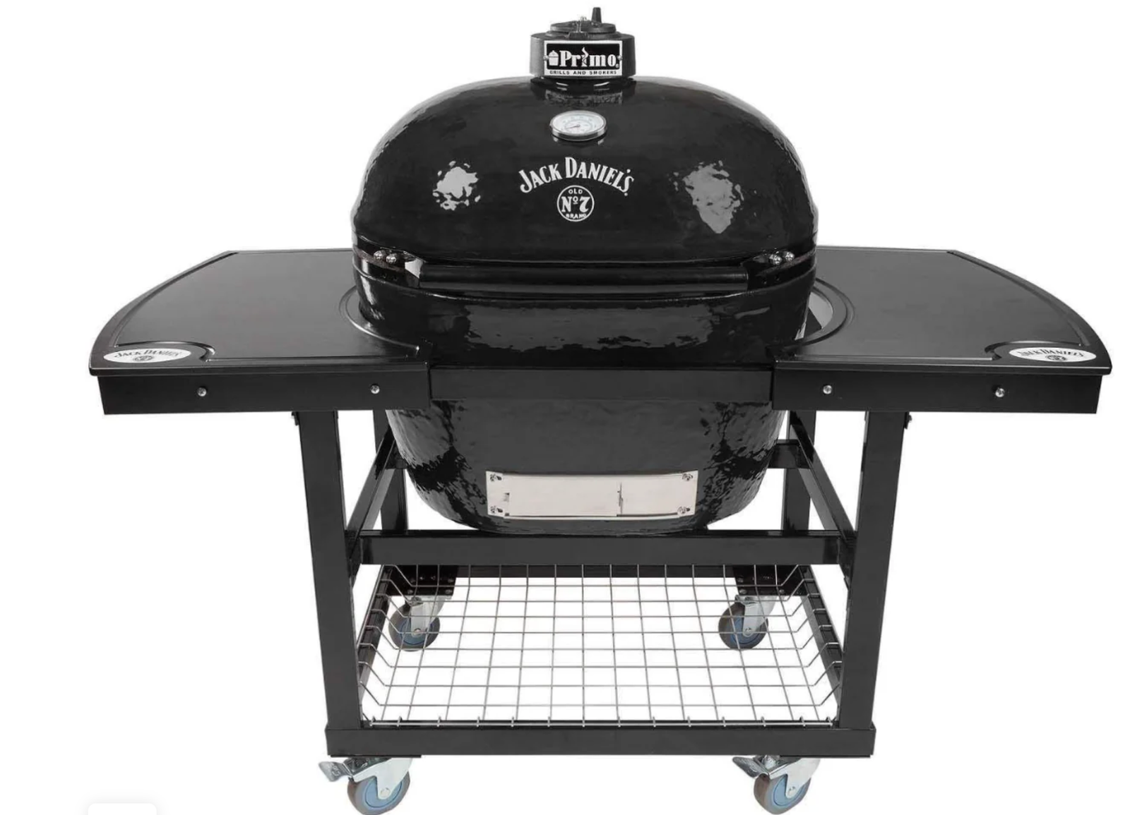 Primo Jack Daniel's Edition XL Oval Kamado Grill on Cart – Ceramic Charcoal Grill & Smoker (CXLHJ)