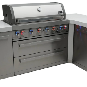 Mont Alpi 805 Outdoor Kitchen Island with 90° Corner – 6-Burner Stainless Steel Gas Grill (MAi805-90C)