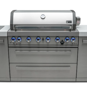 Mont Alpi 805 Deluxe Outdoor Kitchen Island – 6-Burner Stainless Steel Gas Grill (MAi805-D)