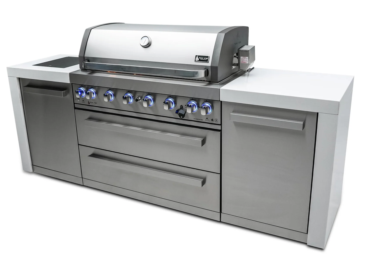 Mont Alpi 805 Deluxe Outdoor Kitchen Island – 6-Burner Stainless Steel Gas Grill (MAi805-D) - Image 4