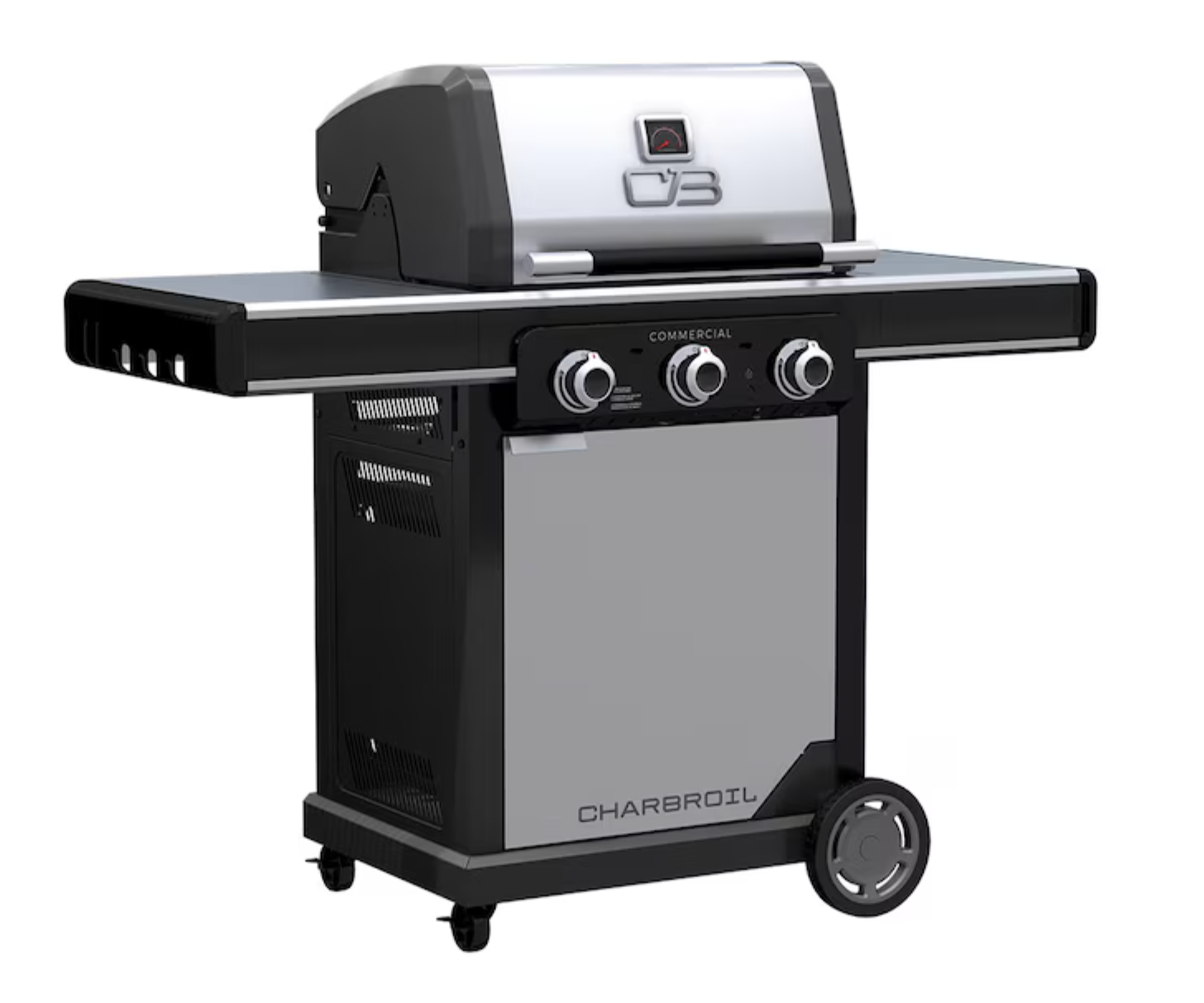 Char-Broil Commercial Series Grill & Griddle Combo – 3-Burner Infrared Gas Grill, Stainless Steel - Image 2