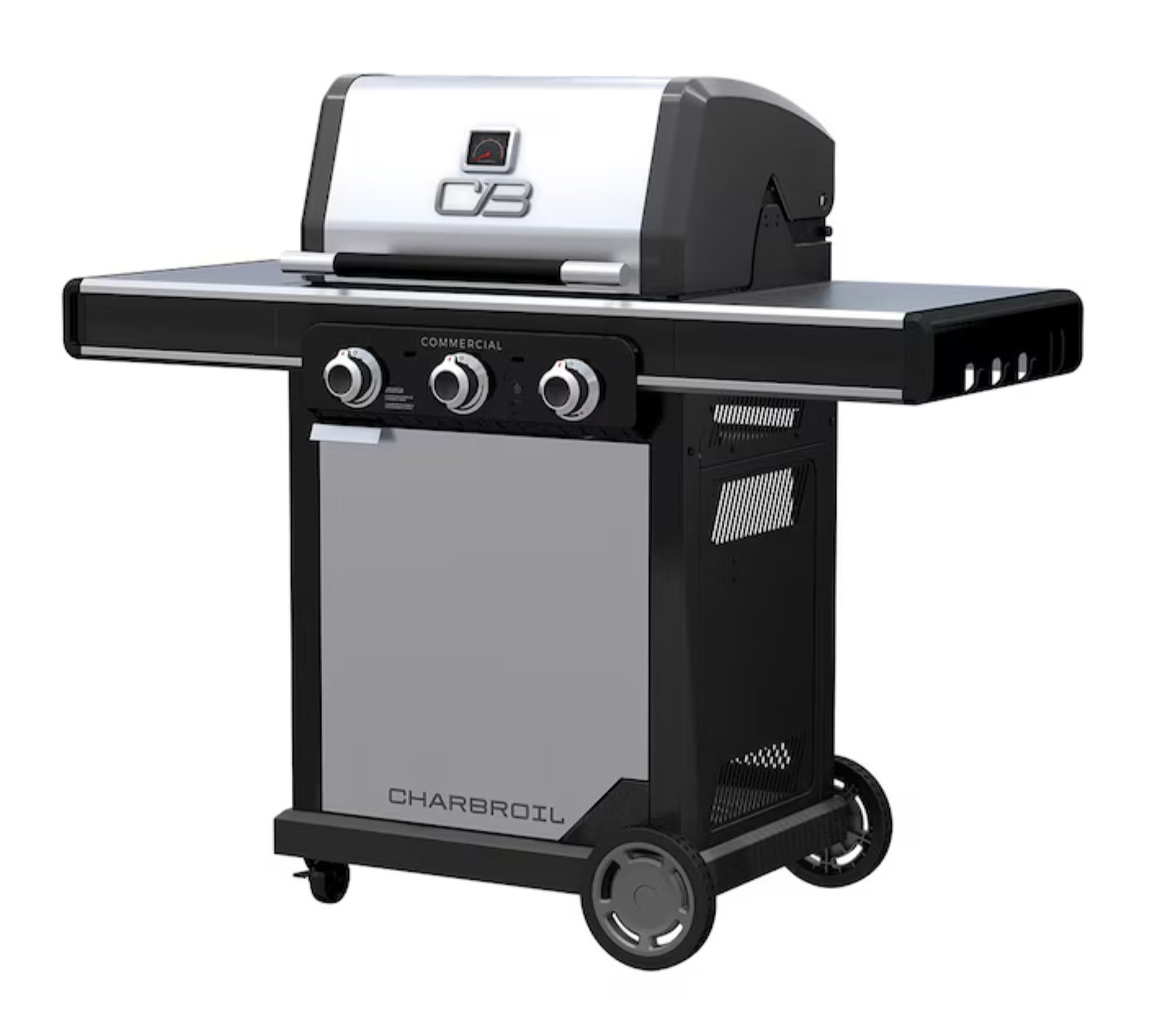 Char-Broil Commercial Series Grill & Griddle Combo – 3-Burner Infrared Gas Grill, Stainless Steel - Image 3