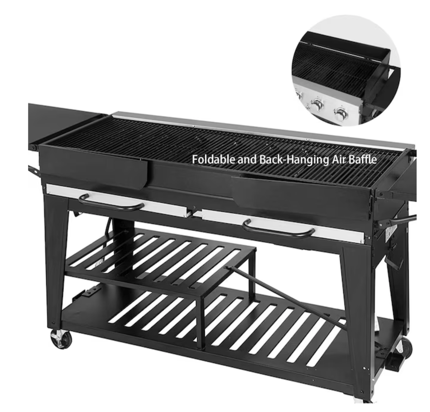 Royal Gourmet GB8000C 8-Burner Propane Gas Griddle – Large Flat Top Grill for Outdoor Cooking, Black - Image 4