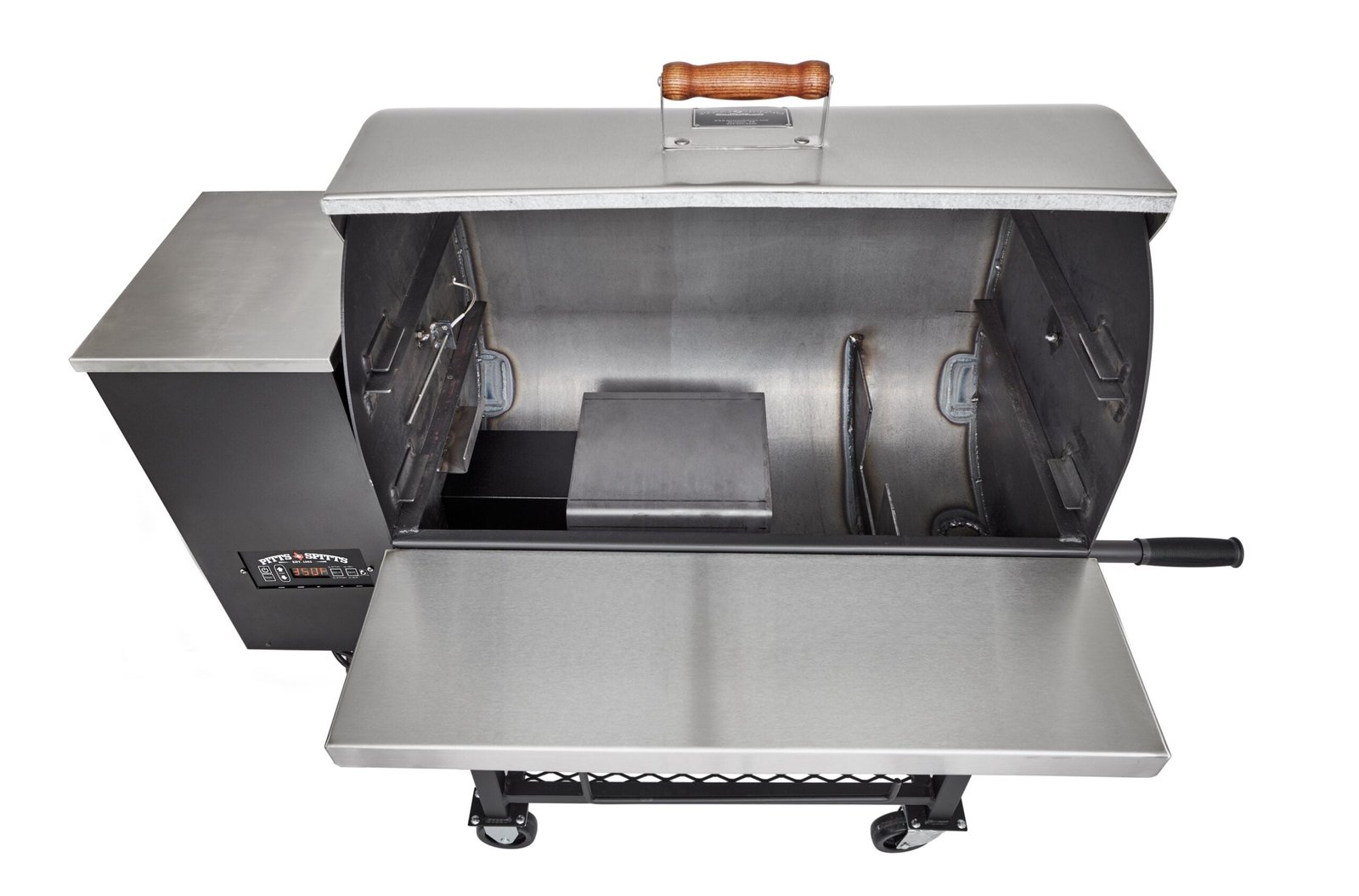 Pitts & Spitts Maverick 850 Wood Pellet Grill & Smoker with Wheel Upgrade – Stainless Steel - Image 4