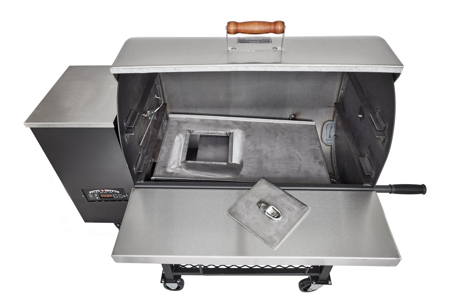 Pitts & Spitts Maverick 850 Wood Pellet Grill & Smoker with Wheel Upgrade – Stainless Steel - Image 5