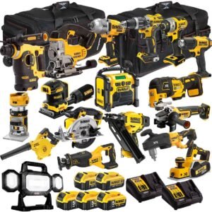 DEWALT 20V MAX XR 18 Tool Combo Kit with 5 Batteries & Charger – Cordless Power Tool Set (T4TKIT-1309)