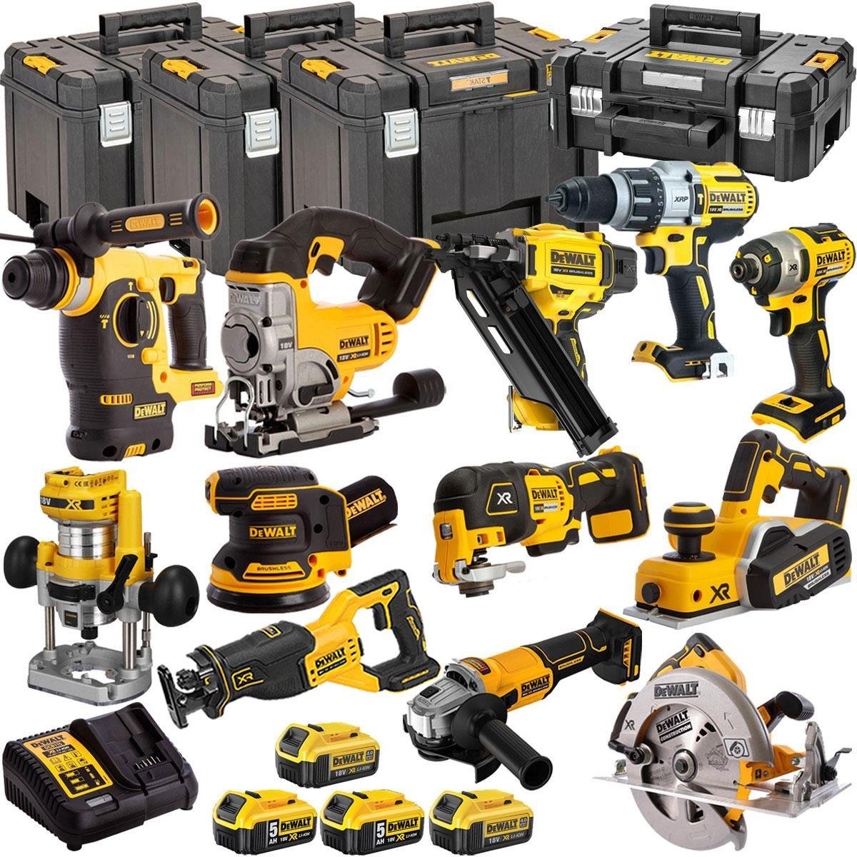 DEWALT 20V MAX XR 12 Tool Combo Kit with 4 Batteries & Charger – Cordless Power Tool Set (T4TKIT-1331)