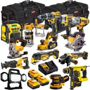 DEWALT 20V MAX XR 14 Tool Combo Kit with 3 x 5.0Ah Batteries & Charger – Drill, Impact Driver, Rotary Hammer (T4TKIT-488)