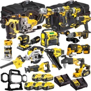 DEWALT 20V MAX XR 18 Tool Combo Kit with 5 Batteries & Charger – Cordless Power Tool Set (T4TKIT-1313)