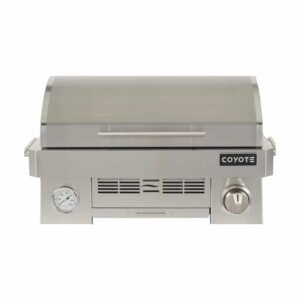 Coyote 25 in Portable Gas Grill – Stainless Steel Tabletop BBQ Grill