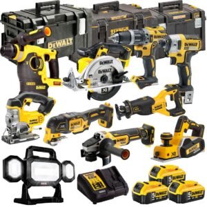 DEWALT 20V MAX XR 10 Tool Combo Kit with 3 x 5.0Ah Batteries, Charger & ToughSystem Box (DCKT4T10P12)