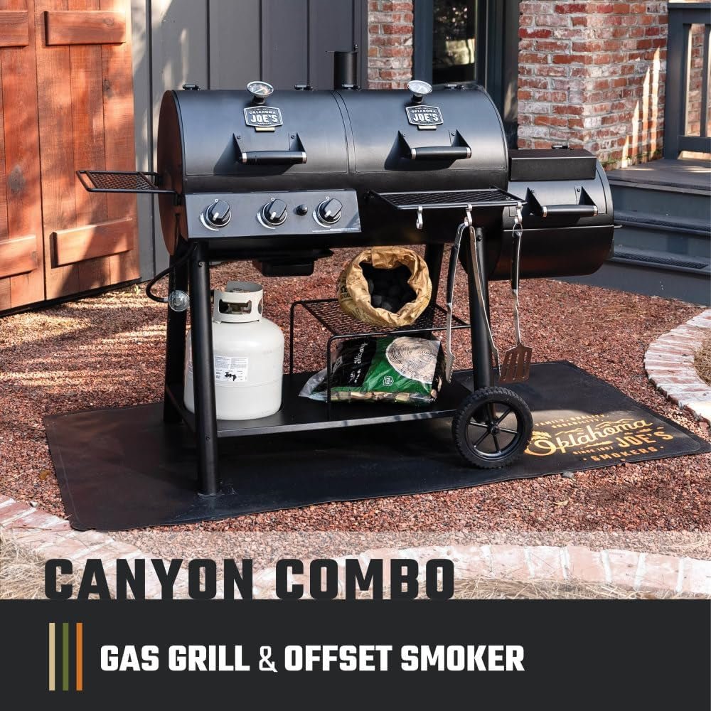 Oklahoma Joe's Canyon Combo Dual Fuel Smoker & Grill - 3-Burner Propane Gas & Charcoal with 1031 sq. in. Cooking Area - 24203004 - Image 2