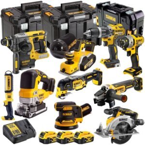 DEWALT 20V MAX XR Brushless 10 Tool Combo Kit with 3 x 5.0Ah Batteries, Charger & TSTAK Storage (DCKT4T10B3)