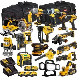 DEWALT 20V MAX XR 18 Tool Combo Kit with 5 Batteries & Charger – Cordless Power Tool Set (T4TKIT-1083)