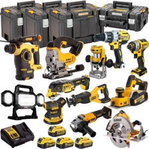 DEWALT 20V MAX XR 12 Tool Combo Kit with 4 Batteries & Charger – Cordless Power Tool Set (T4TKIT-1333)