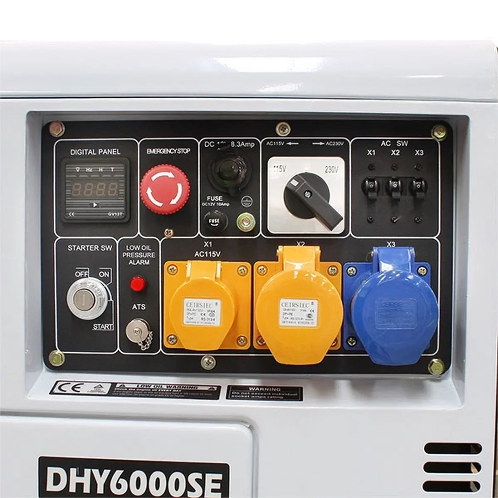 Hyundai DHY6000SE 5200W Diesel Generator – Silent Standby Generator with Electric Start & ATS Ready - Image 4