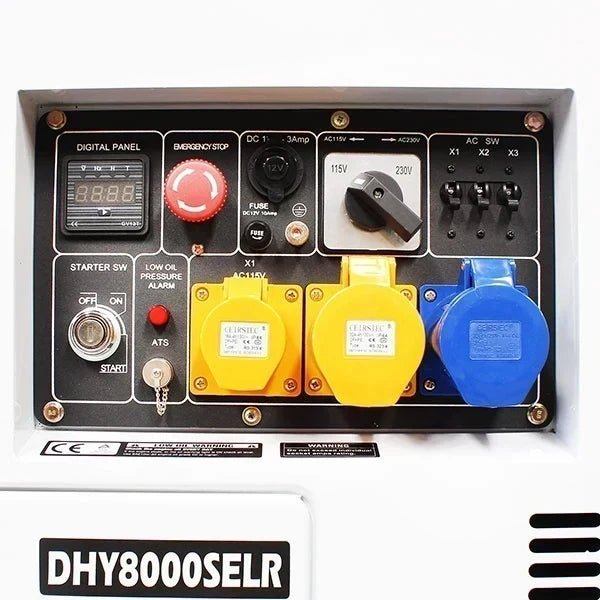 Hyundai DHY8000SELR 5800W Diesel Generator – Silent Long Run Standby Generator, 30 Hr Runtime - Image 10