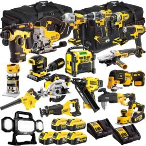 DEWALT 20V MAX XR 18 Tool Combo Kit with 5 Batteries & Charger – Cordless Power Tool Set (T4TKIT-1315)