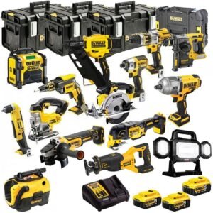 DEWALT 20V MAX XR 15 Tool Jumbo Combo Kit with 3 x 5.0Ah Batteries, Charger & Cases (T4TKIT-651)