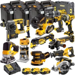 DEWALT 20V MAX XR Brushless 12 Tool Combo Kit with 3 x 5.0Ah Batteries, Charger & TSTAK Storage (DCKT4T12B3)