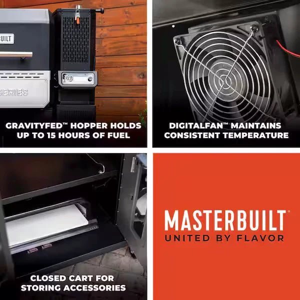 Masterbuilt Gravity Series 1150 Charcoal Grill & Smoker Starter Pack – Digital Gravity Fed BBQ - Image 5