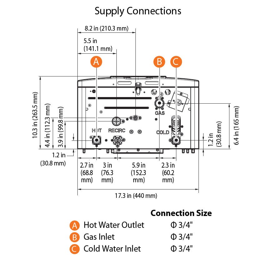 Navien NHW700-199AE Outdoor Tankless Water Heater – 199,000 BTU Non-Condensing Gas Water Heater - Image 4
