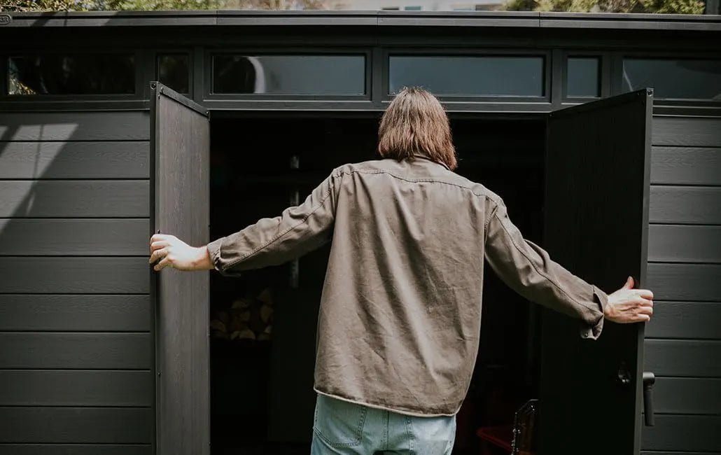 Keter Cortina 11 x 7 ft Resin Storage Shed – Heavy Duty Pent Roof Outdoor Shed, Dark Gray - Image 6