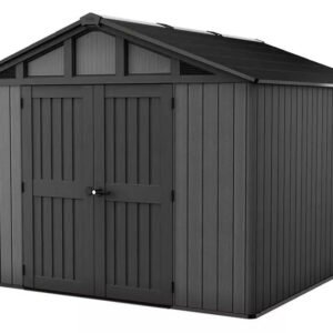 Keter Stronghold 10 x 11.5 ft Resin Storage Shed – Heavy Duty Outdoor Plastic Shed, Gray