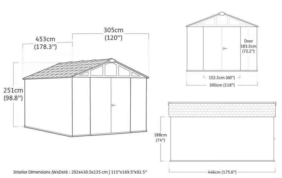 Keter Stronghold 10 x 15 ft Resin Storage Shed – Large Heavy Duty Outdoor Plastic Shed, Gray - Image 7